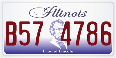 IL license plate B574786