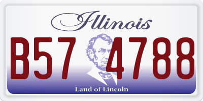IL license plate B574788