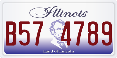 IL license plate B574789