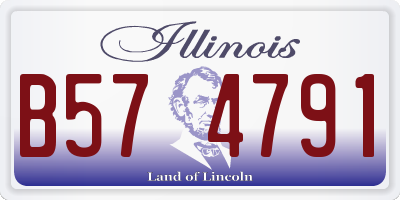 IL license plate B574791