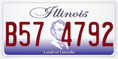 IL license plate B574792