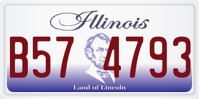 IL license plate B574793