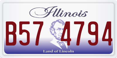 IL license plate B574794