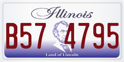 IL license plate B574795