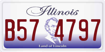 IL license plate B574797