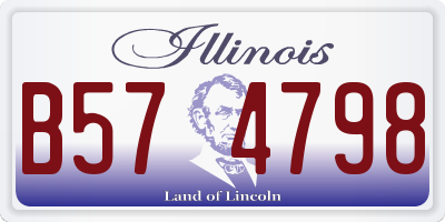 IL license plate B574798