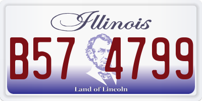 IL license plate B574799