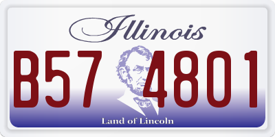 IL license plate B574801