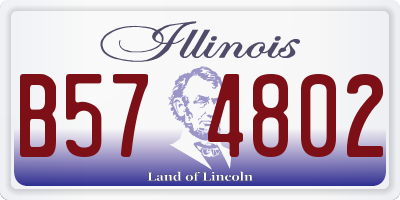 IL license plate B574802