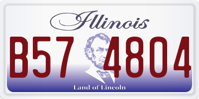 IL license plate B574804