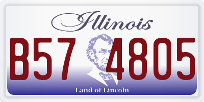 IL license plate B574805
