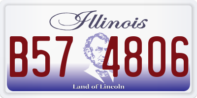 IL license plate B574806