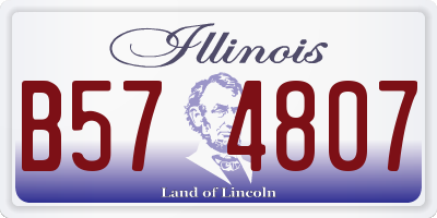 IL license plate B574807