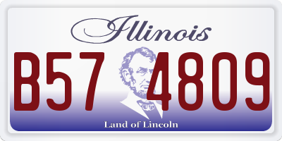 IL license plate B574809