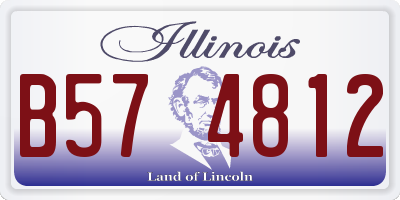IL license plate B574812