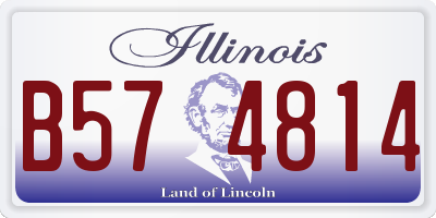 IL license plate B574814