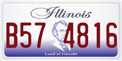 IL license plate B574816