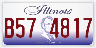 IL license plate B574817