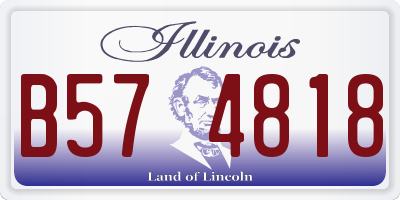 IL license plate B574818