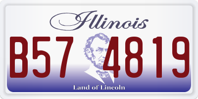 IL license plate B574819