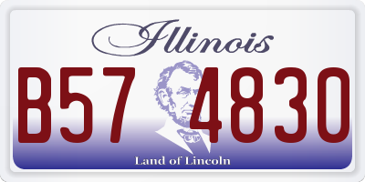 IL license plate B574830