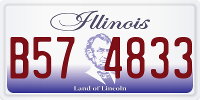 IL license plate B574833