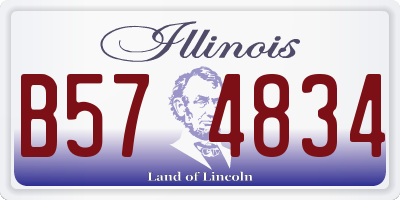 IL license plate B574834