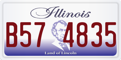 IL license plate B574835
