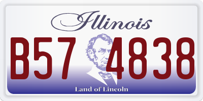 IL license plate B574838