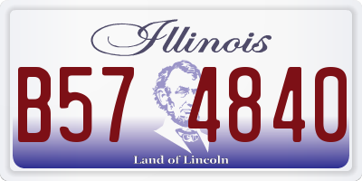 IL license plate B574840