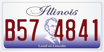 IL license plate B574841