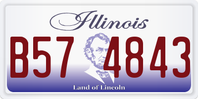 IL license plate B574843