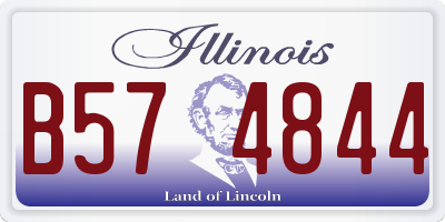 IL license plate B574844