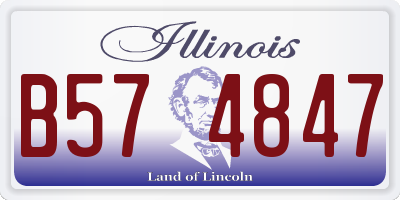 IL license plate B574847