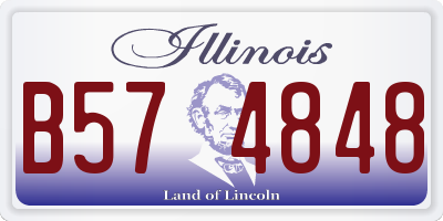 IL license plate B574848