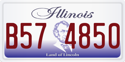 IL license plate B574850