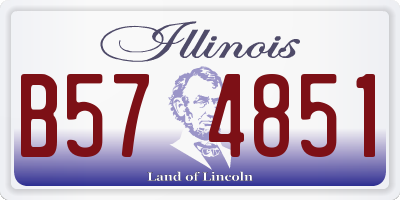 IL license plate B574851