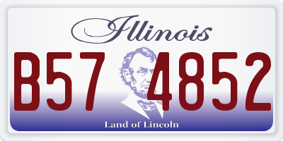 IL license plate B574852