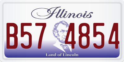 IL license plate B574854