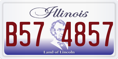 IL license plate B574857
