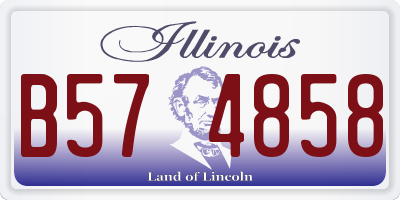 IL license plate B574858