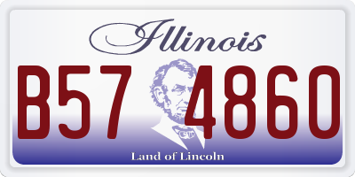 IL license plate B574860