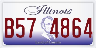 IL license plate B574864
