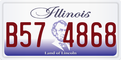 IL license plate B574868