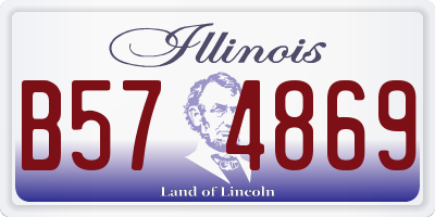 IL license plate B574869