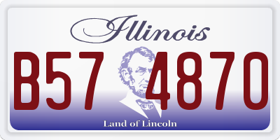 IL license plate B574870