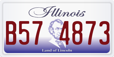 IL license plate B574873