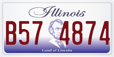 IL license plate B574874
