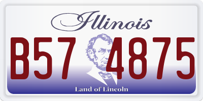 IL license plate B574875