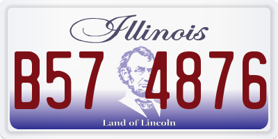 IL license plate B574876